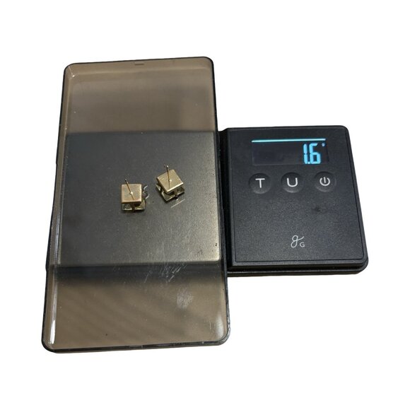 2 Pair Earrings Yellow Princess Cut And Vintage Style Rhinestone Drop Art Deco - Picture 4 of 10